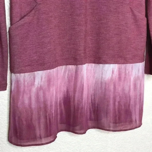 LoGo by Lori Goldstein Loungewear Peplum Sweatshir - Picture 4 of 7